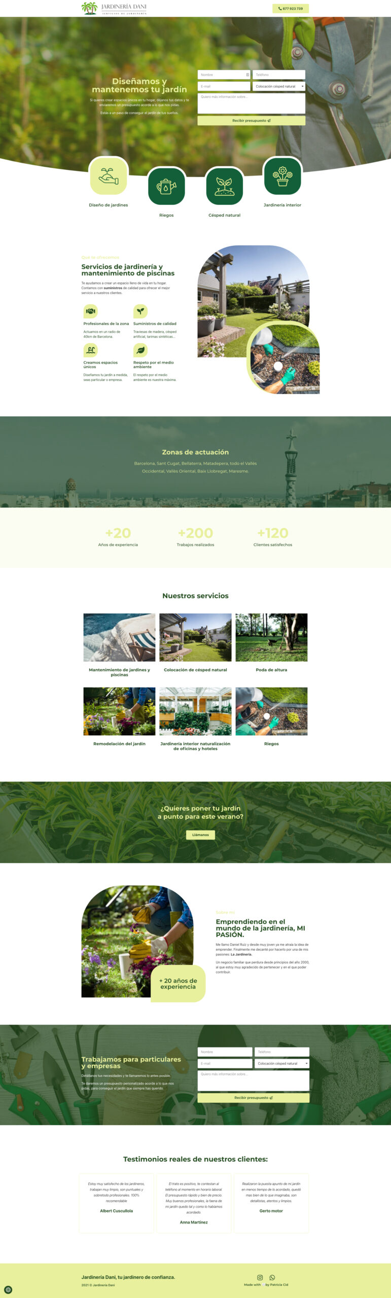 Landing Page para Jardinería Dani