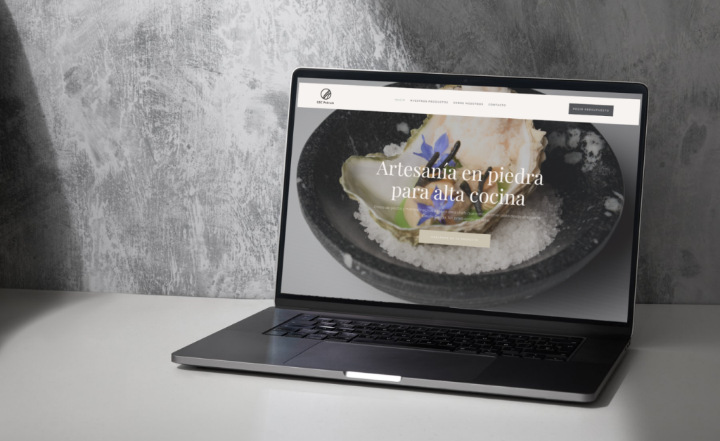 ejemplos de paginas web vajilla de piedra